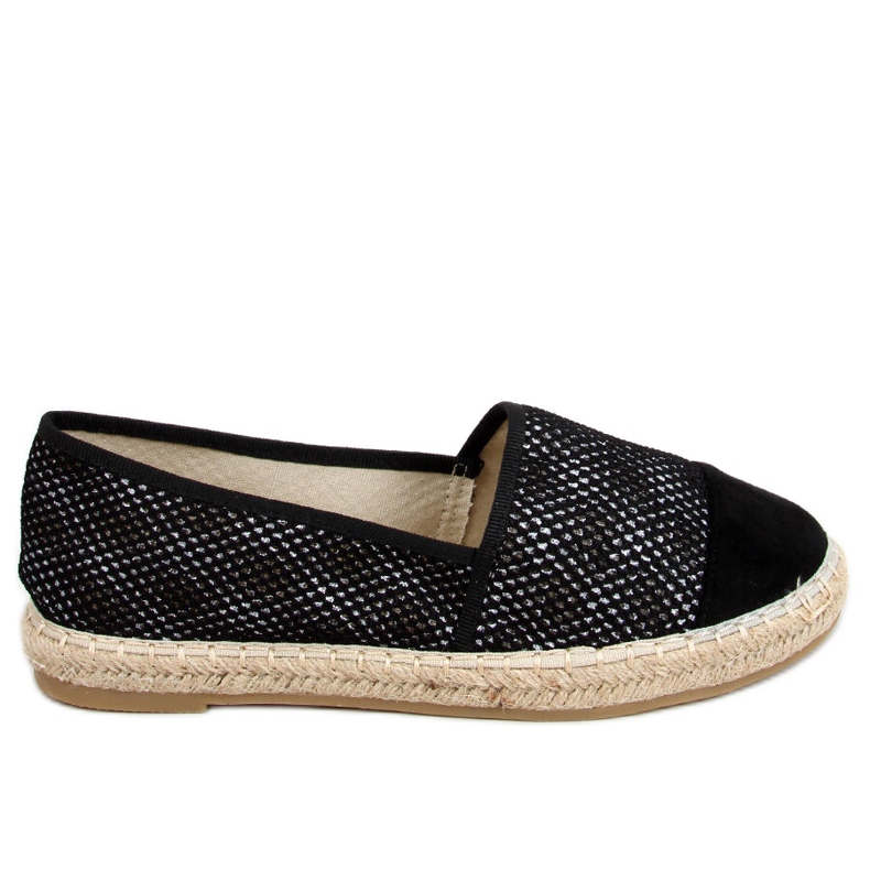 Espadrilles femei din piele de piele de piele de piele de căprioară negru