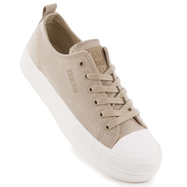Adidasi de dama pe platforma bej Big Star LL274969
