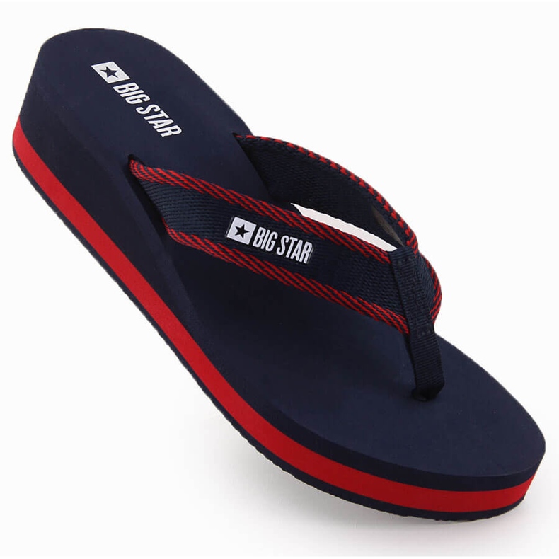 Flip-flops pentru damă, bleumarin Big Star NN274A725 albastru