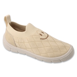 Papuci copii Befado 102X034 bej cu aplicare Papuci copii Befado 102X034 bej cu aplicare