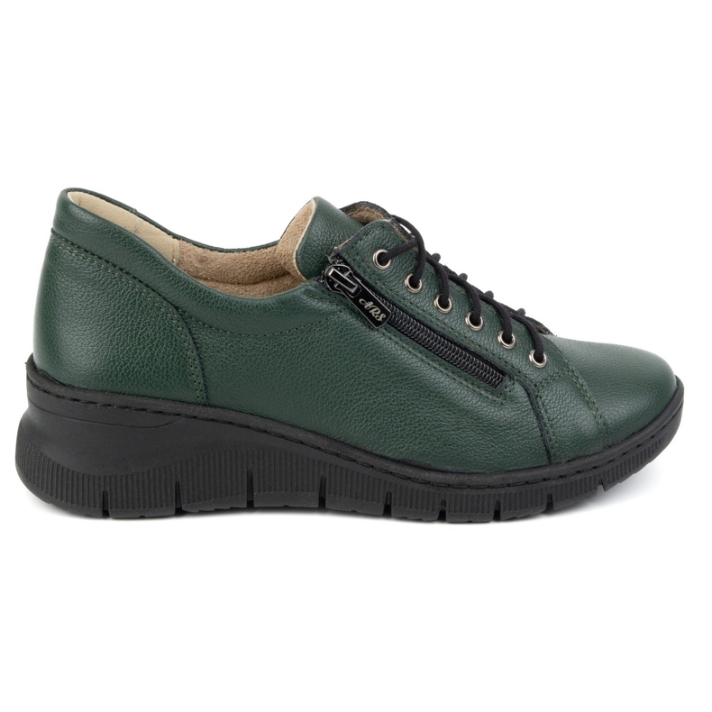 Olivier Pantofi de dama din piele cu talpa groasa, 1236 verde Olivier Pantofi de dama din piele cu talpa groasa, 1236 verde