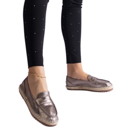 Espadrilles alunecătoare maro pe platformă Espadrilles alunecătoare maro pe platformă