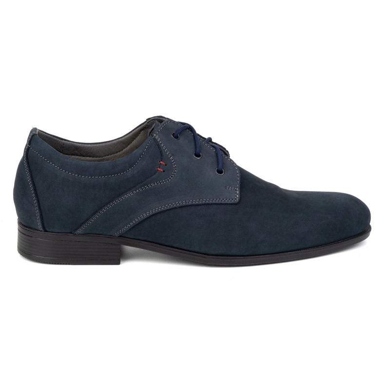 Olivier Pantofi barbati eleganti din piele bleumarin - Model 4683 albastru