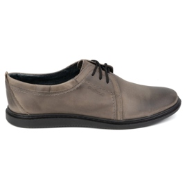 Pantofi casual barbati din piele 2131 POLBUT gri maro Pantofi casual barbati din piele 2131 POLBUT gri maro