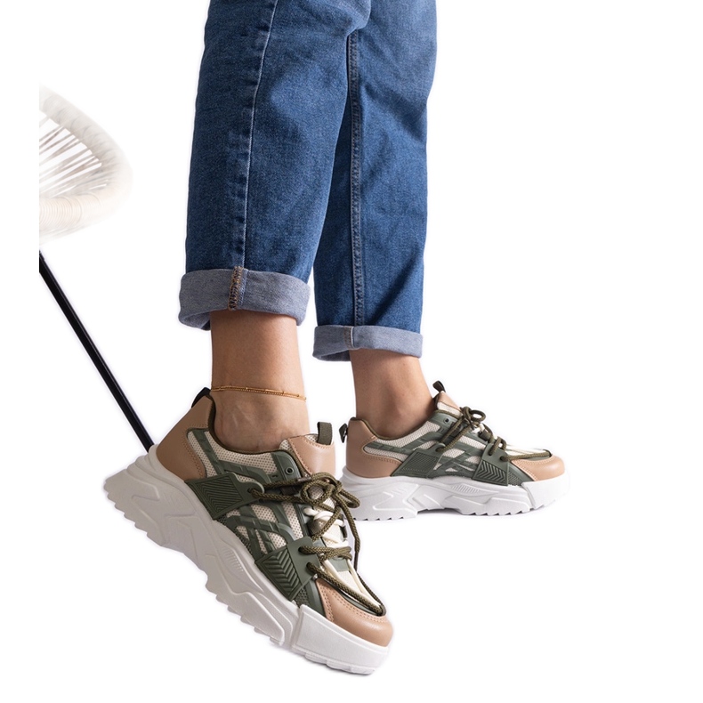 Tenisi dama verzi si bej