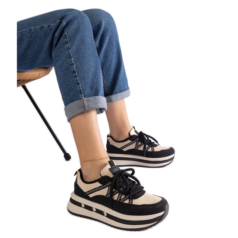 Tenisi dama negri si bej negru