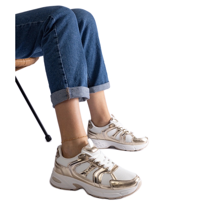 Tenisi sport albi și aurii de aur