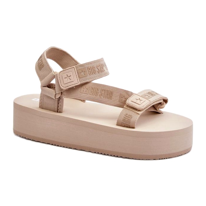 Sandale pentru femei pe platformă Big Star NN274A528 BEIGE bej