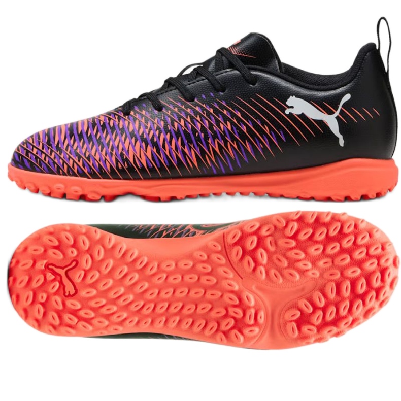 Puma Future 8 Play TT 108396-01 Pantofi de fotbal negru și telefon