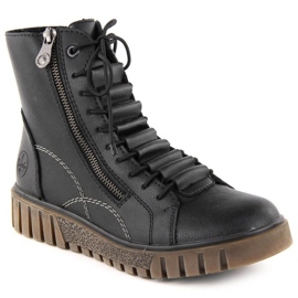 Cizme de piele Rieker pentru femei Y3410-00 Negru