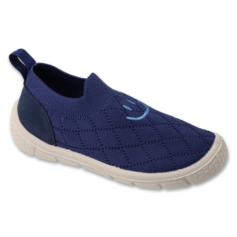 Befado Children’s Slippers 102x032 Navy Blue cu un ornament albastru