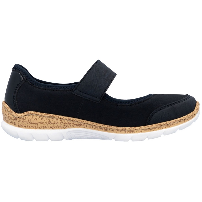 RIEKER N42B0-14 Pantofi velcro confortabil pentru femei albastre Navy Blue pentru femei albastru