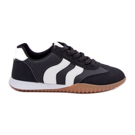 Adidași clasici pentru femei cu piele neagră din piele eco negru Adidași clasici pentru femei cu piele neagră din piele eco negru