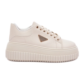 Adidași eleganți pe o platformă masivă Beige Light bej Adidași eleganți pe o platformă masivă Beige Light bej