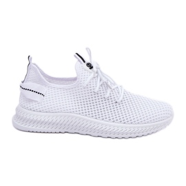 Pantofi sporturi de plasă pentru femei în mână alb