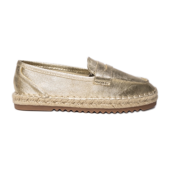 Espadrilles Gold Gold Meafers metalice de aur