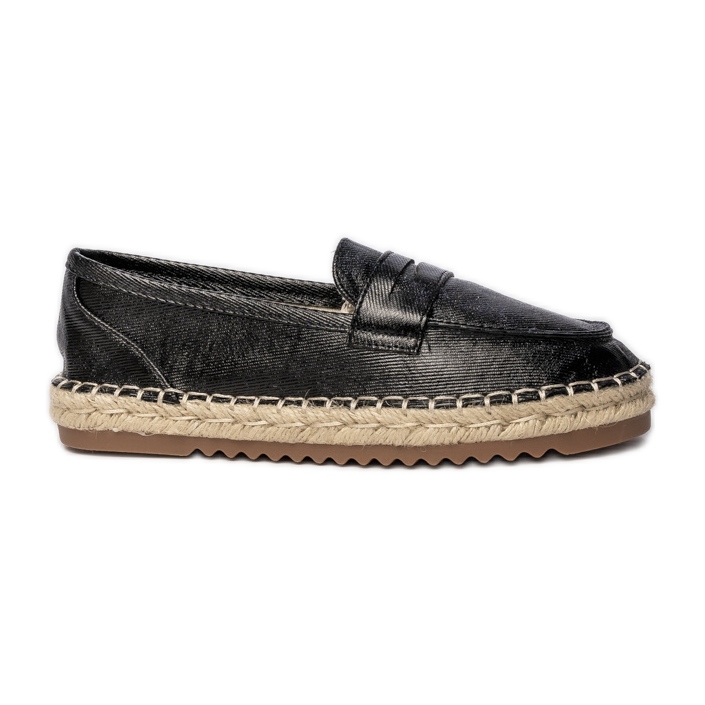 Espadrilles țesături negre pentru femei negru