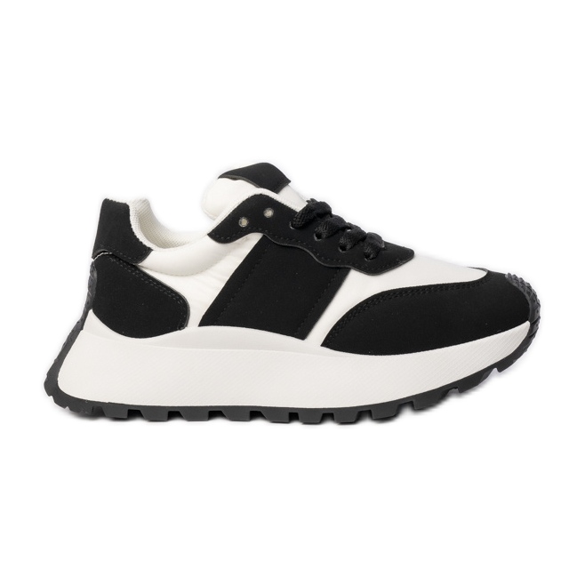 Adidași sportivi alb -negru pentru femei