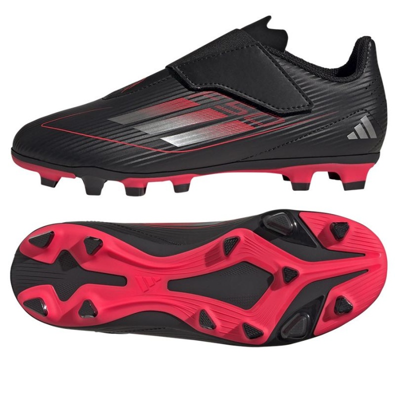 Adidas F50 Club Vel FG/MG IE3730 Black Velcro negru