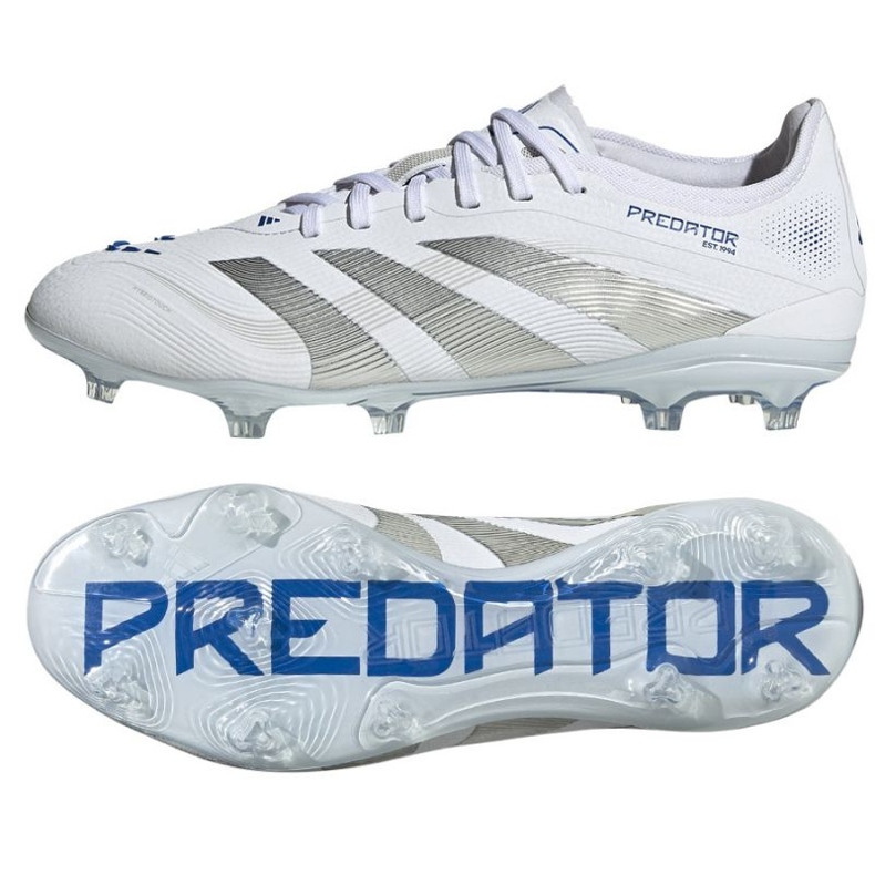 Adidas Predator Pro FG ID3857 Alb și argintiu