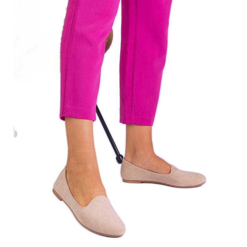 BEIGE Classic Ballerinas de la Ekozamszu bej BEIGE Classic Ballerinas de la Ekozamszu bej