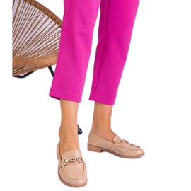 Plăcile pentru femei bej cu decor de aur și zircoane