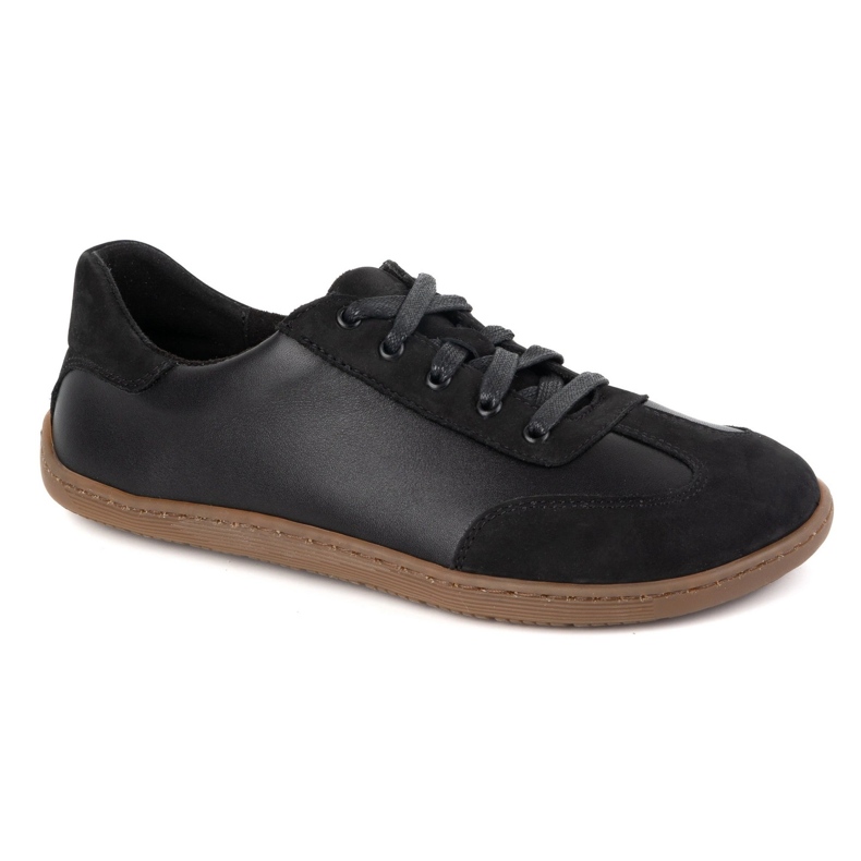 Pantofi desculți din piele minimalistă wasak 0744w negru