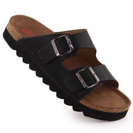 Flip -flops pentru bărbați reglabil pentru catarame negre Big Star NN174531 negru