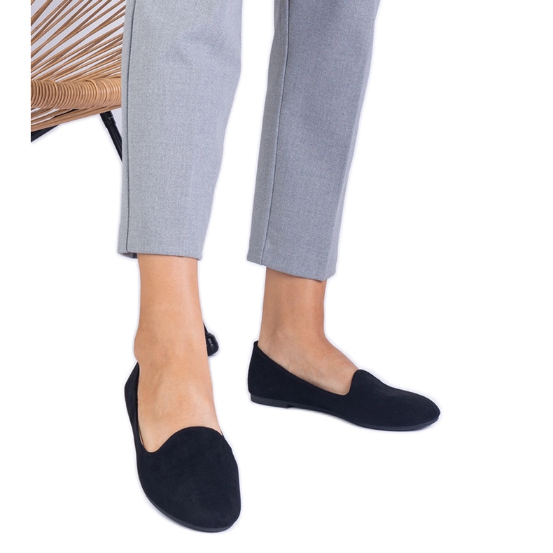 Black Classic Ballerinas de la Ekozamsz negru
