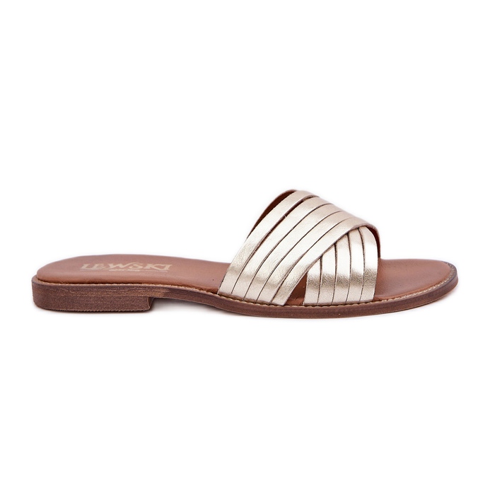Lewski Shoes Pantofi Lewski pentru femei din piele 3682 PLN de aur