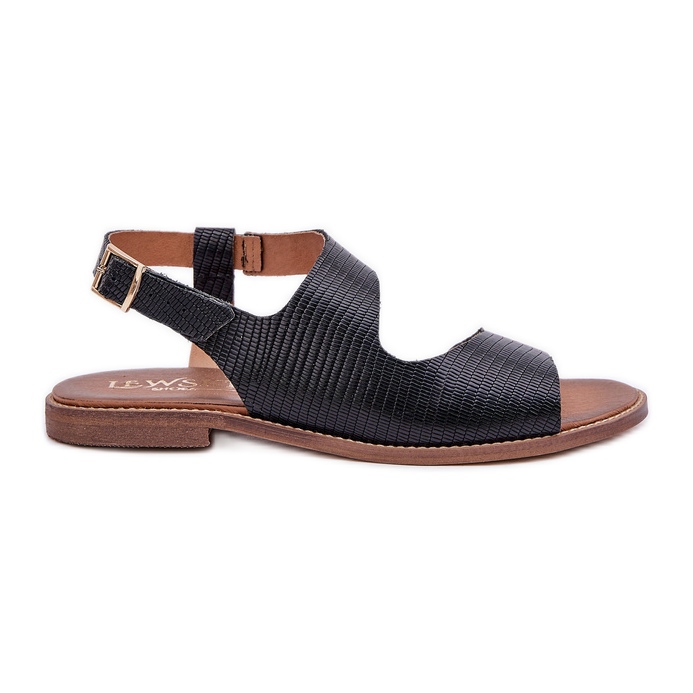 Lewski Shoes Sandale din piele pentru cataramă cu pompare Lewski 3041 Negru