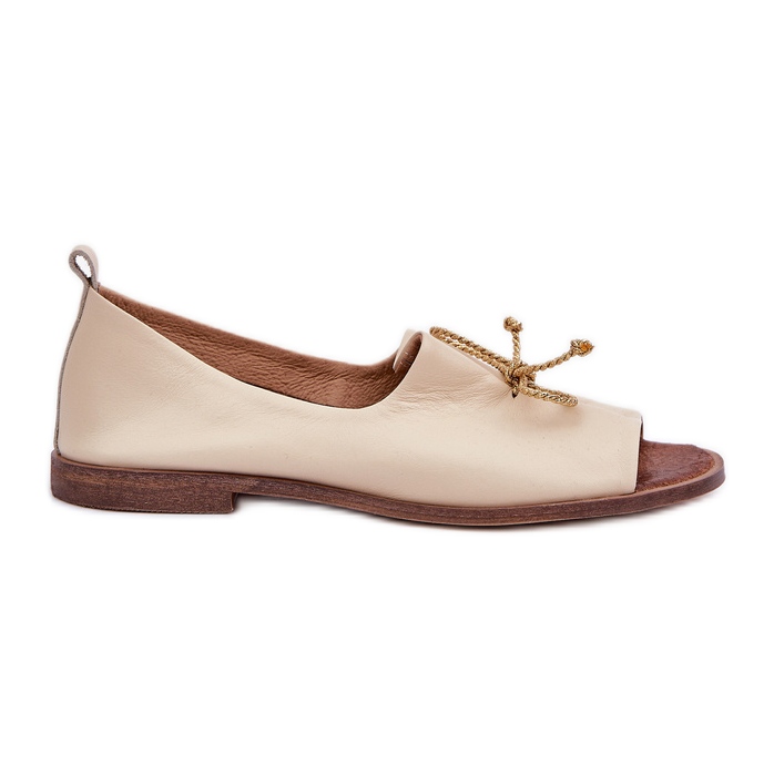 Zazoo 2660 Ballerinas din piele Beige pentru femei Beige bej