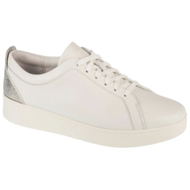 Pantofi Fitflop Rally Crystal Hy8-610 cu zircoane alb Pantofi Fitflop Rally Crystal Hy8-610 cu zircoane alb