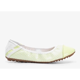 D/GMR Balerinele verzi lăcuite în culori pastel ale lui Debbie alb D/GMR Balerinele verzi lăcuite în culori pastel ale lui Debbie alb