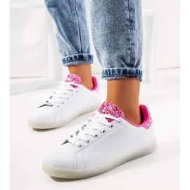 D/GMR Adidași albi și roz cu led Alfaro D/GMR Adidași albi și roz cu led Alfaro