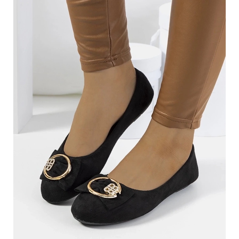 D/GMR Balerini negri cu cataramă Ribero negru