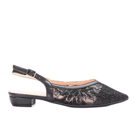 D/GMR Balerini din dantela neagra de la Marlioz negru D/GMR Balerini din dantela neagra de la Marlioz negru