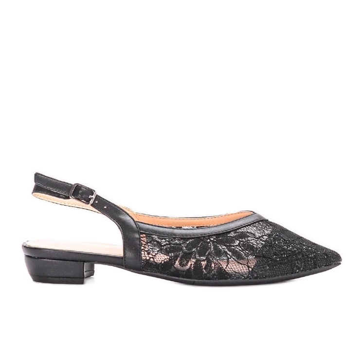 D/GMR Balerini din dantela neagra de la Marlioz negru D/GMR Balerini din dantela neagra de la Marlioz negru