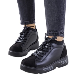 D/GMR Tenisi negri cu toc de la Ambly negru D/GMR Tenisi negri cu toc de la Ambly negru