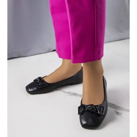 D/GMR Balerini negre cu fundita de la Tabitha negru