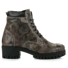 Vinceza Cizme cu siret cu protectie verde