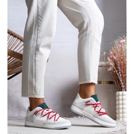 D/GMR Adidași gri adidași pentru femei cu șireturi arcobaleno roșii D/GMR Adidași gri adidași pentru femei cu șireturi arcobaleno roșii