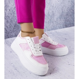 D/GMR Pantofi cu platformă alb și roz de la Heloise D/GMR Pantofi cu platformă alb și roz de la Heloise