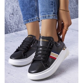 D/GMR Pantofi negri cu inserții lăcuite de la Annot alb D/GMR Pantofi negri cu inserții lăcuite de la Annot alb