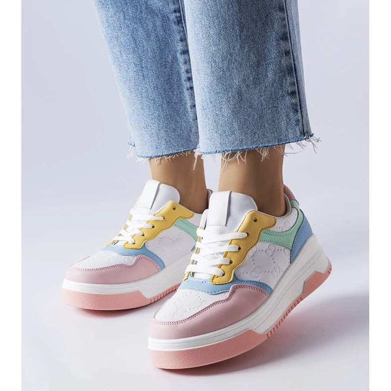 D/GMR Adidași roz decorați cu imprimare Paré