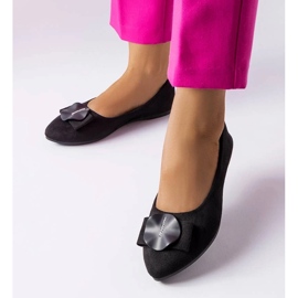 D/GMR Balerini negri decorati cu strasuri Rémy negru D/GMR Balerini negri decorati cu strasuri Rémy negru