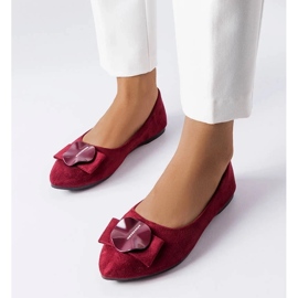 D/GMR Balerini burgundy decorati cu strasuri Rémy roșu D/GMR Balerini burgundy decorati cu strasuri Rémy roșu