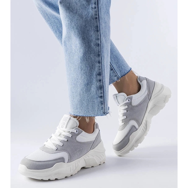 D/GMR Tenisi albi și gri de la Big Star JJ274A112