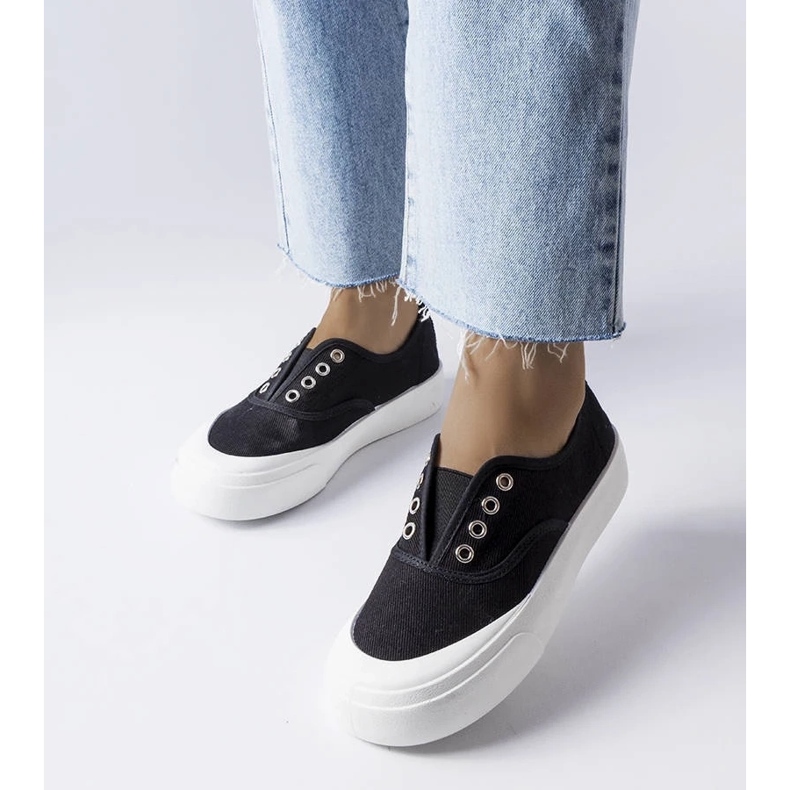 D/GMR Tenisi negri cu slip-on de la Rabican negru