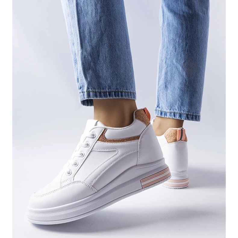 D/GMR Tenisi albi cu inserții cu sclipici de la Bonevil